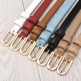 MMONY Skinny Leather Belt (Brown)