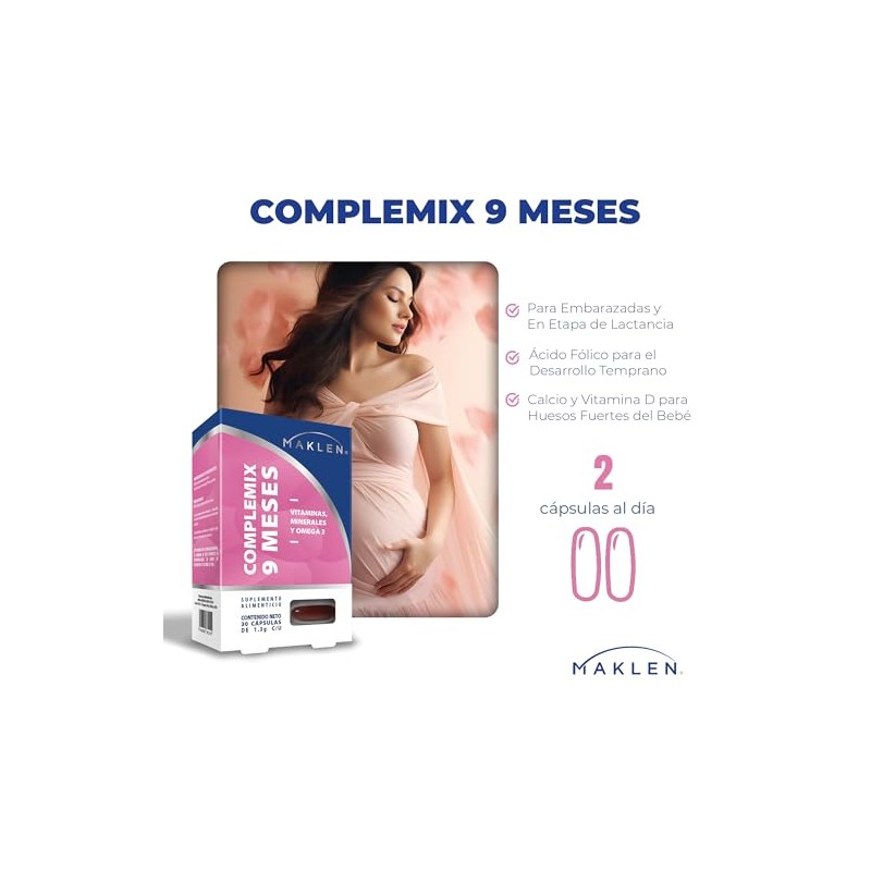 Prenatal Multivit Vitaminas Mujer Acido Folico Omega Capsulas Softgels Complemix