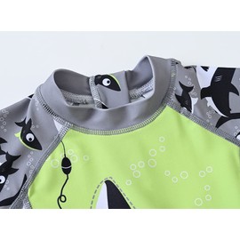 Achiyi Toddler Baby Boys' Swimwear One Piece UPF 50+ Swimsuit Boy Lovely Cartoon Prints Bathing Suit Green 3T