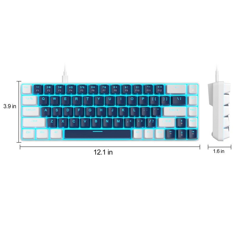 MageGee Portable 60% Mechanical Gaming Keyboard, MK-Box LED Backlit Compact