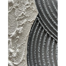 NANKAI Art Grey and Black Thick Texture Abstract Oil Painting Hand-Painted 3D Wall Art 45x30 inch Large Canvas Wall Decorative Art