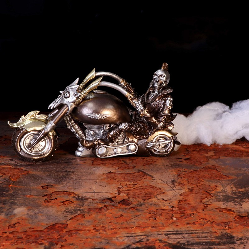 Nemesis Now Wheels of Steel 29cm Steampunk Motorcycle Skeleton Figurine,