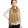 RIIQIICHY Scarfs for Women Winter Camel Pashmina Shawls and Wraps