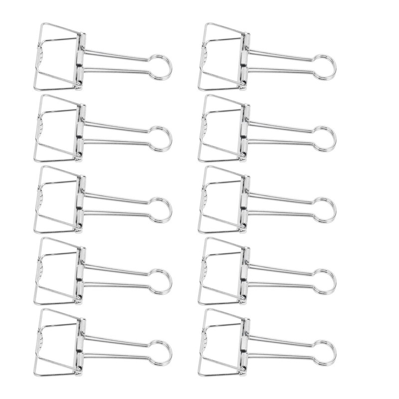 51mm 30pcs Binder Clips Strong Clamping Force Metal Hollow Tail