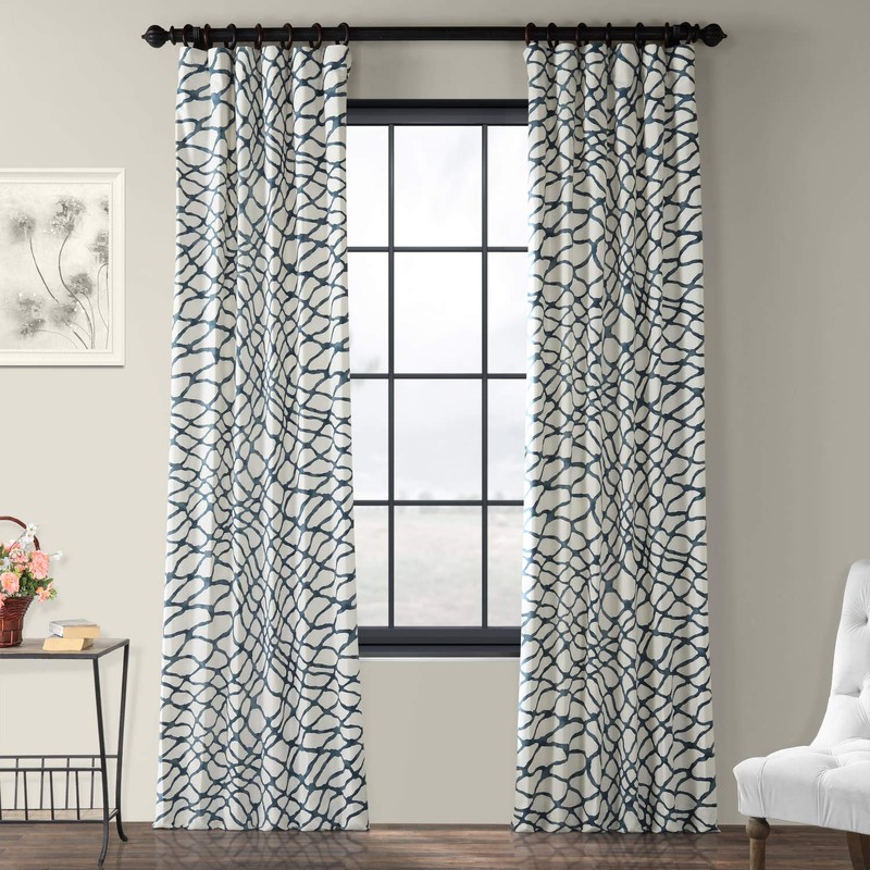 HPD Half Price Drapes Printed Cotton Twill Curtains for Room