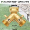 Biaungdo 2 Pcs Way Connector Garden Hose Splitter, 3/4 Garden
