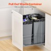 VEVOR Pull-Out Trash Can, 50 QT x2 Double Under Mount