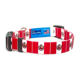 Dog Collar with The Peru Flag | Great for National Holidays, Special Events, Festivals, Independence Days and Every Day Strong Safe | XSmall Small Medium Large XLarge