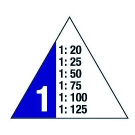 Professional 12" 30cm Plastic Triangular Scale Ruler Scale Ruler 1:20 1:25 1:50 1:75 1:100 1:125 in a Box