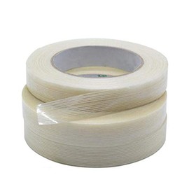 Reinforced Filament Strapping Tape Packing Tape Transparent Glasfiber Tape with Sticky Adhesive and Great Toughness No Residue (1 ROLL, 1.38 inch x 21.87 yd)