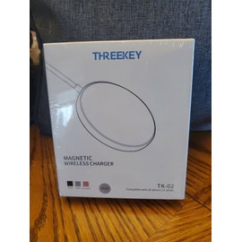 THREEKEY TK-02 Wireless Magnetic Charger Pad Silver 15W USB-C