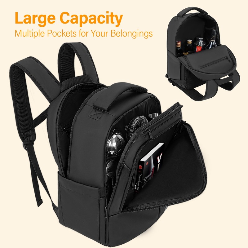 OUUTMEE Bartender Bag, Bartender Kit Travel Backpack for Cocktail Shaker