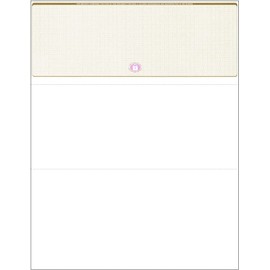 Compuchecks 500 high Security Check Paper Compatible with quickbooks and Versa Check - Computer Checks for Business Or Personal Use - Blank Check On Top Paystubs On Bottom (Gold Basketweave)