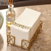 Decorative Hand Towels, Gold Flower 100pcs, Disposable Linen-Feel Guest Towels