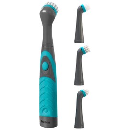 Beldray LA082718EU7 Deep Clean elektrische Reinigungsbürste, wasserdicht Scheuerbürste, Oszillierendes Reinigungswerkzeug, 4 Rotierender austauschbare Bürstenköpfe, für Badezimmer, Küche und auto