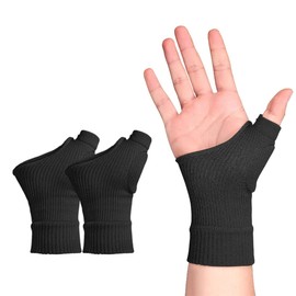 PLABBDPL Therapy Arthritis Compression Gloves, Elastic Thumb Wrist Splint for Women Men, Fingerless Glove with Gel, Carpal Tunnel Splint to Relieve Wrist Pain