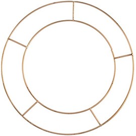 Basic Wire 12in Flat Wreath Ring - Single Floristry Hoop Frame