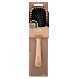 PARSA BEAUTY Professional Hair Brush Made from FSC® Certified Bamboo Wood Large Oval with Aloe Vera Enriched Mixed Bristles for Silky Shine