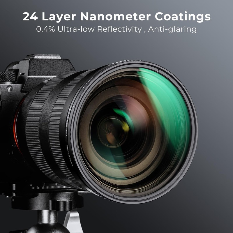 K&F Concept 82mm Variable ND2-32 Filter, 1-5 f-stops ND Lens