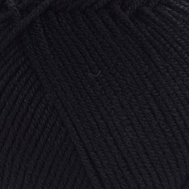 1 Skein YarnArt Adore, Antipilling Yarn, 100% Antipilling Acrlylic, 100 g (3.5 oz), 280 m (306 yd), 3 : Light-DK, Black - 354