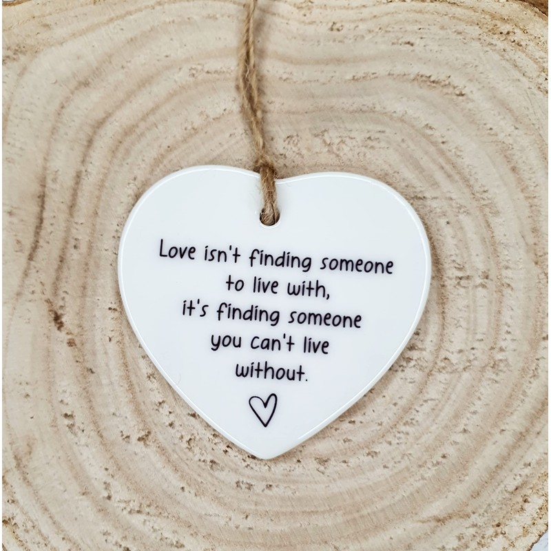 Love isn't Finding Someone To Live With, It's Finding Someone
