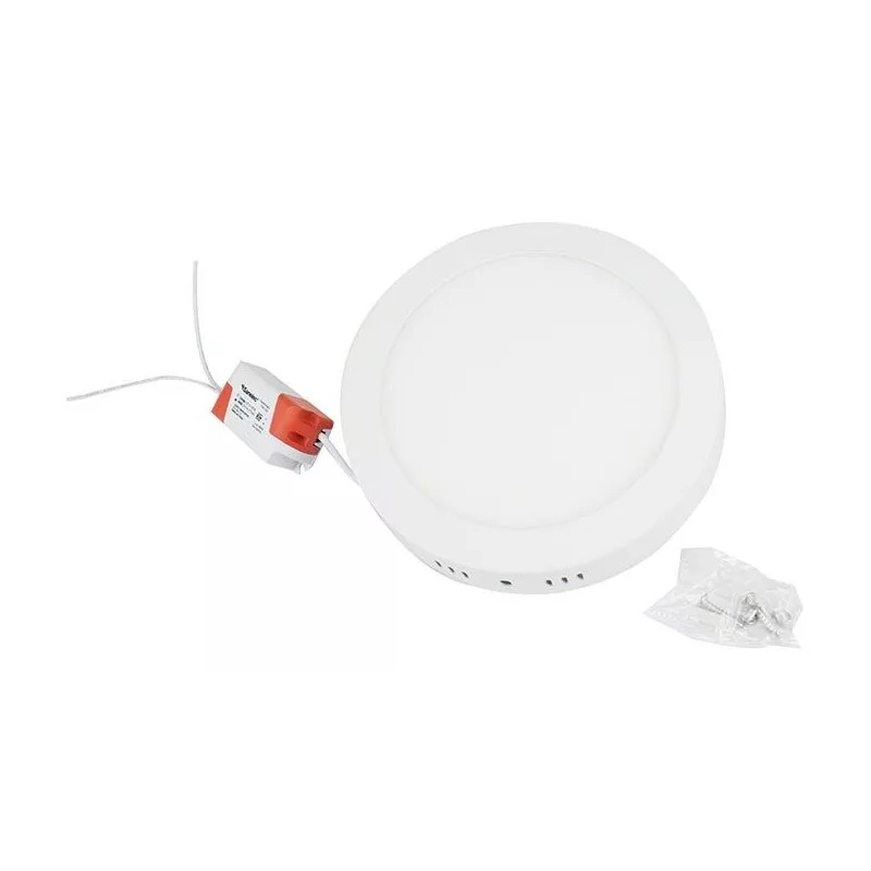 Sanelec Lampara Led Plafon Sobreponer Redondo 12w Luz Calida 2