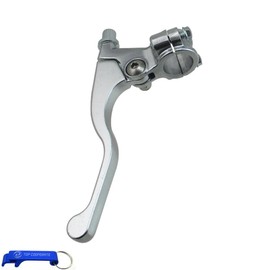 TC-Motor Shorty Handle Clutch Brake Levers for TT-R 110E 125E 50E 90E DR-Z 110 125 KLX 110R 125 CRF 100F 70F 80F XR 200 75 Pit Dirt Bike (Silver Left Clutch Lever)