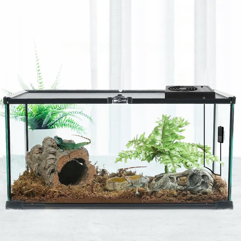 Silkwish Reptile Cooling Fan, Reptile Ventilation Fan, Intelligent Fan Reptile