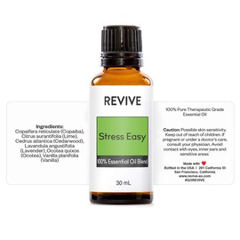 Stress Easy Essential Oil Blend 30mL by REVIVE Essential Oils - REVIVEEO - 100% Pure Therapeutic Grade, for Diffuser, Humidifier, Massage, Aromatherapy, Skin & Hair Care