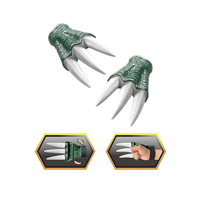 Fuwraixis Dinosaurierklauen-Spielzeug, EIN Paar Velociraptor-Klauenhandschuhe, kann als Rollenspiel, Partyzubehör, Geschenk