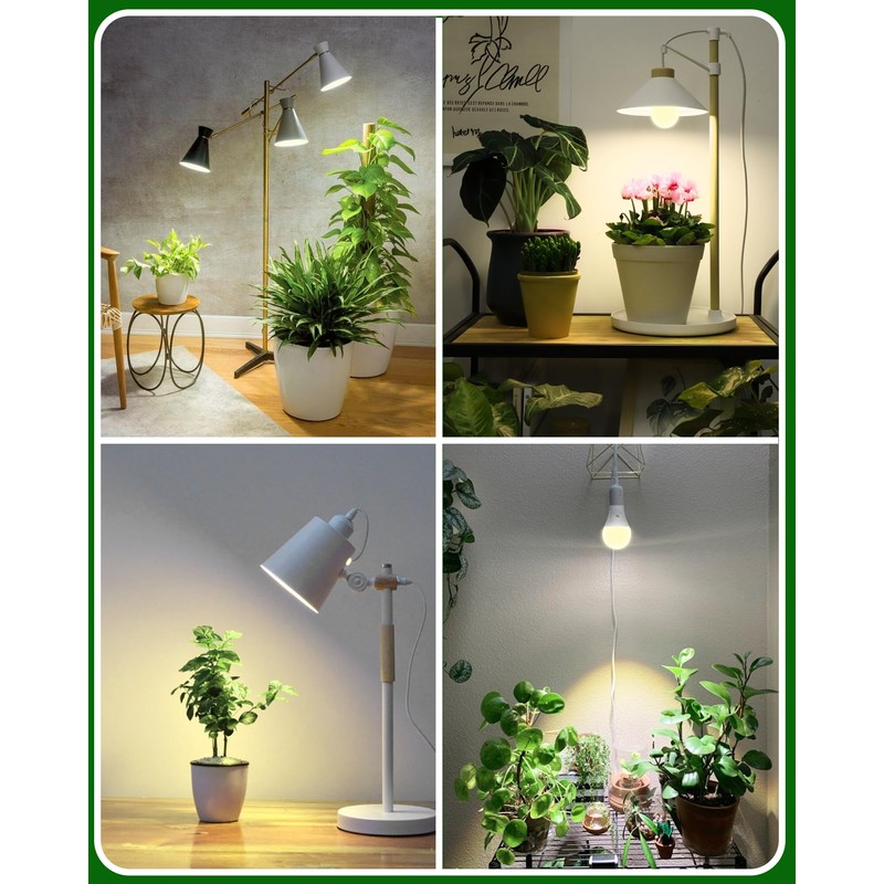 Flaspar Grow Light Bulbs A19 LED, Full Spectrum Plant Light