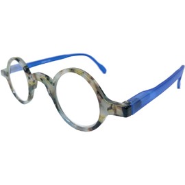 Incredible Bargains The Professor, Plastic Round Style Reading Glasses + 2.50 Blue Tortoise