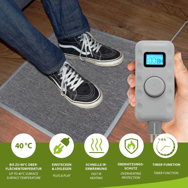 Warm Feet Infrared Heating Mat 55 x 105 cm 155