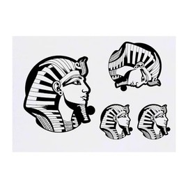 Azeeda 4 x 'Ägyptische Pharao-Seitenansicht' Temporäre Tattoos - Wasserfest, Hautfreundlich & Ungiftig · Transfers in Verschiedenen Größen (TO00073358)