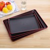 JapanBargain, Japanese Serving Trays Plastic Lacquered Bento Tray Dinner Tray