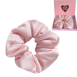 Gsytbakge Hair Tie, Mulberry Silk-Scrunchies Large Scrunchie Satin Oversized Silk Thick Elastic Hair Ties Jumbo Hair Scrunchies,Women Grils Elastics Ponytail Holder