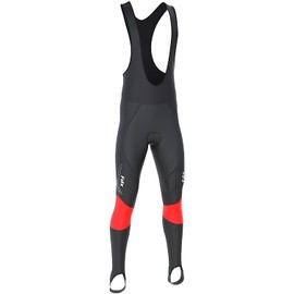 FDX Men’s Cycling Bib Tights – Padded, Breathable, Italian Roubaix Fabric, Quick Dry Thermal Bike Bib Pants – Thermodream Winter Biking Trouser, Bicycle Riding Leggings(Red -XL)