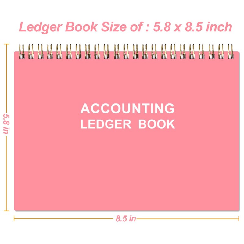 Accounting Ledger Book - A5 Ledger Book for Bookkeeping, Small