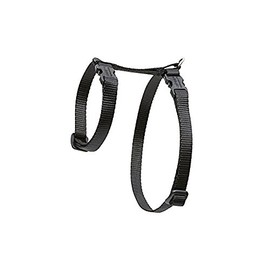 LupinePet Basics 1/2" Black 12-20" H-style Harness for Small Pets