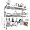 Over The Sink Dish Drying Rack,3 Tier Adjustable Length (25.5''