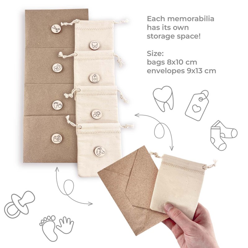 Ulanik Wooden Set Box of Childhood Memories, Cards for Memory