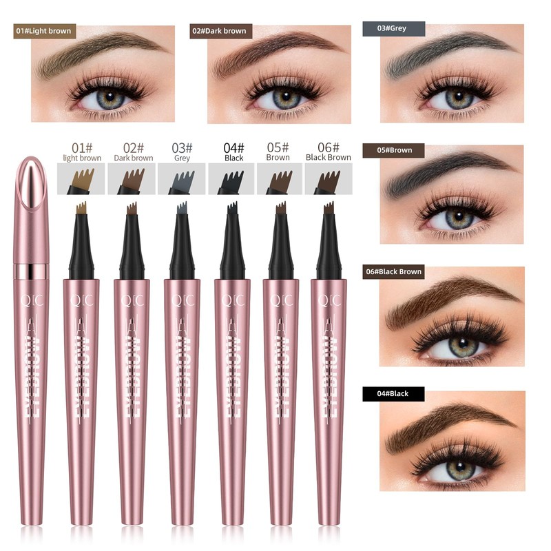 Magic Eyebrow Pencil with 4 Micro Fork Tips, Long Lasting
