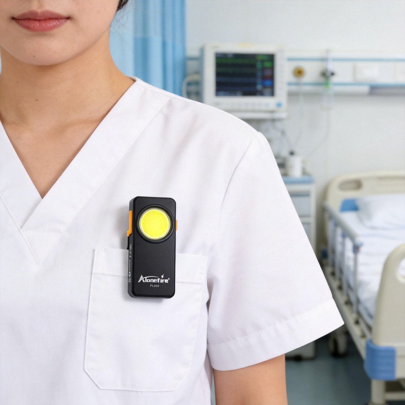 ALONEFIRE PL600 COB Clip-On Nursing Light Hands-Free Badge Light for