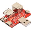 risingsaplings USB Breakout Board 6 in 1 Type A Male