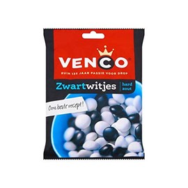 Salmiak Licorice | Venco | Black and white | Total Weight 8.75 ounce