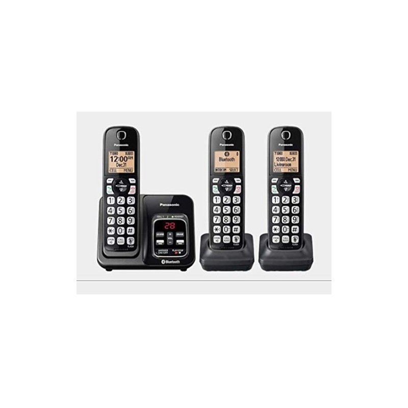 Panasonic KX-TG273SK Link2Cell Bluetooth Cordless Phone with Voice Assist and