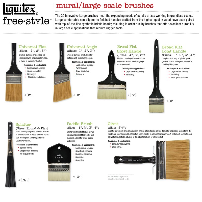 Liquitex Professional Freestyle Large Scale Brush, Splatter - Flat