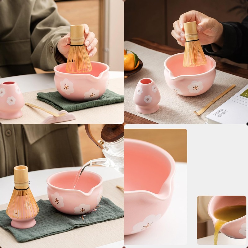 Matcha Set Whisk and Bowl Matcha Tea Set with Bamboo