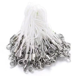 ZhangyiHot 20 Pcs White Lanyard Phone Ring Strap,Cell Phone Backpack Lanyard, Lobster Clasp,Cellphone Strap Charm Cords for Cell Phone ID Card Badge Décor, 1