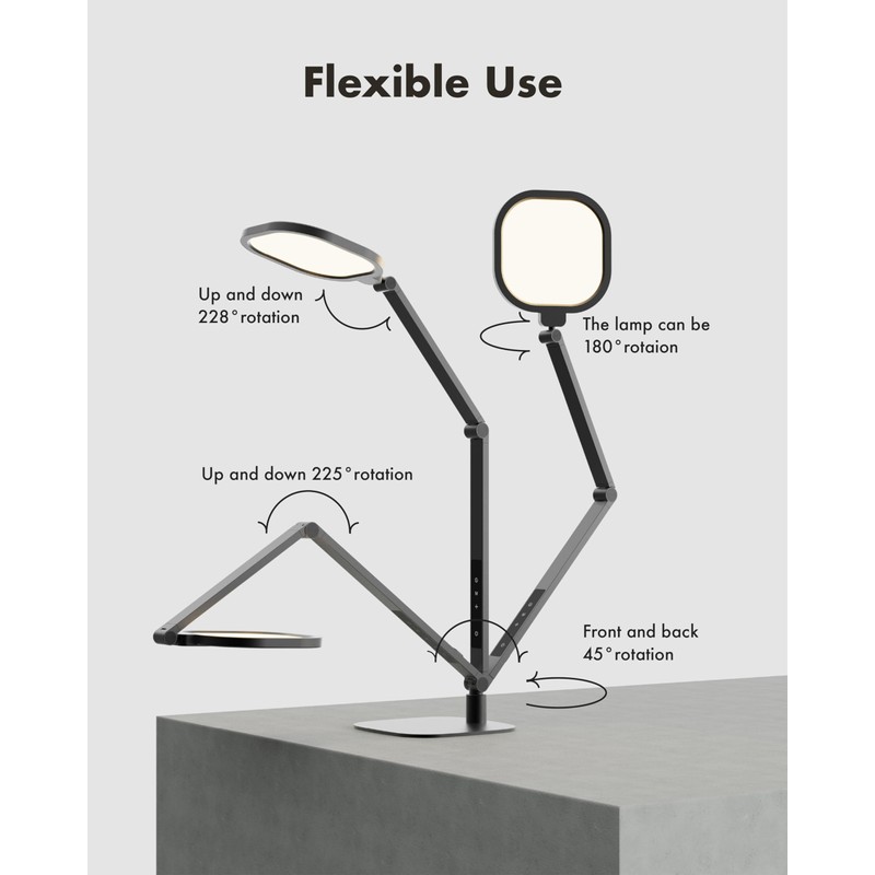 LitONES LED Desk Lamp for Home Office, 15W Computer Zoom